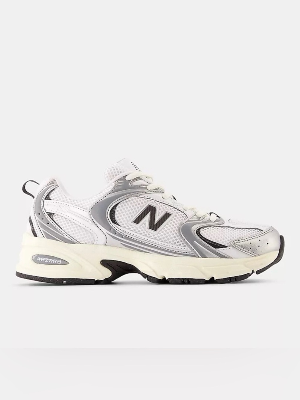 New Balance Classics 530 Unisex Silver metallic with black cement M9.5 / W11